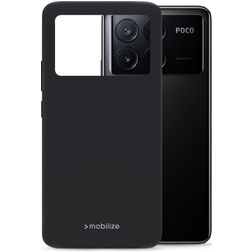 Mobilize Rubber Gelly POCO X6 Pro Hoesje Flexibel TPU Backcover - Matt Black