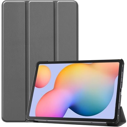 Mobigear Tri-Fold Samsung Galaxy Tab S6 Lite Hoes Bookcase - Grijs