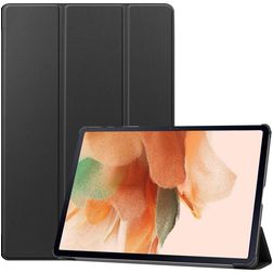 Mobigear Tri-Fold Samsung Galaxy Tab S7 FE Hoes Bookcase - Zwart