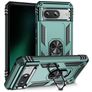 Mobigear Armor Ring Google Pixel 8a Hoesje Hardcase Backcover Shockproof met Ringhouder - Donkergroen