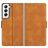Mobigear Slim Magnet Samsung Galaxy S22 Hoesje Bookcase Portemonnee - Cognac