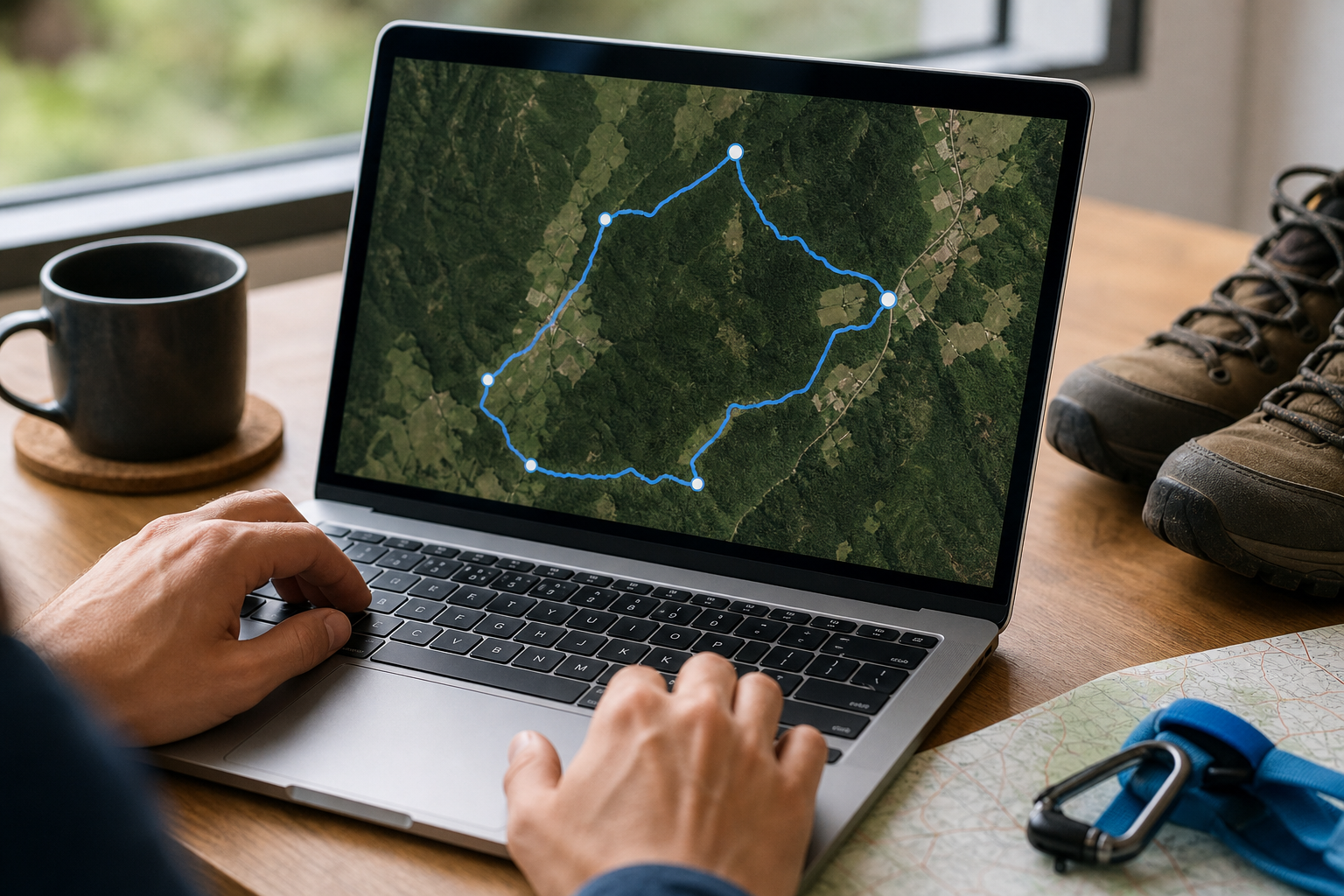Een GPX wandelroute lopen via Google Maps