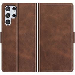 Mobigear Slim Magnet Samsung Galaxy S22 Ultra Hoesje Bookcase Portemonnee - Bruin