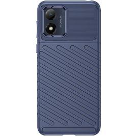 Mobigear Groove Motorola Moto E13 Hoesje Flexibel TPU Backcover - Blauw