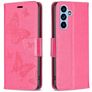 Mobigear Butterfly Samsung Galaxy A54 Hoesje Bookcase Portemonnee - Magenta