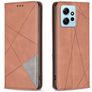 Mobigear Rhombus Slim Xiaomi Redmi Note 12 Hoesje Bookcase - Bruin