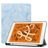 Mobigear Tri-Fold Marble iPad Air 3 (2019) Hoes Bookcase + Stylus Houder - Blauw