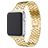 Mobigear Honeycomb Stalen Apple Watch Bandje Gespsluiting - 49/46/45/44 mm - Goud
