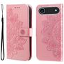 Mobigear Flowers iPhone Air Hoesje Bookcase Portemonnee - Roségoud