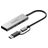 Cygnett Unite 4-in-1 USB-A / USB-C naar USB-A / USB-C Hub 0,15 m - Zilver