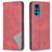 Mobigear Rhombus Slim Motorola Moto G22 Hoesje Bookcase - Rood
