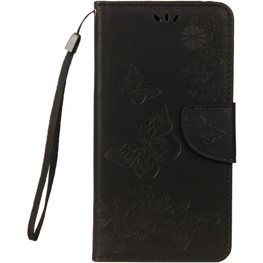 Mobigear Butterfly Samsung Galaxy A8 (2018) Hoesje Bookcase Portemonnee - Zwart