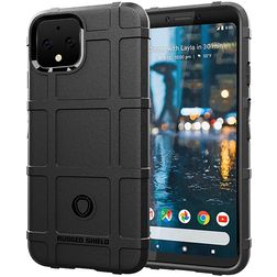 Mobigear Rugged Shield Google Pixel 4 Hoesje Flexibel TPU Backcover Shockproof - Zwart