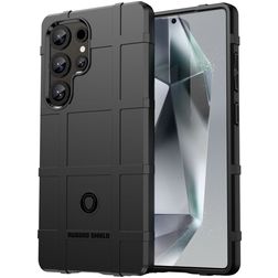 Mobigear Rugged Shield Samsung Galaxy S25 Ultra Hoesje Flexibel TPU Backcover Shockproof - Zwart