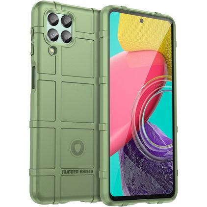 Mobigear Rugged Shield Samsung Galaxy M53 Hoesje Flexibel TPU Backcover Shockproof - Groen
