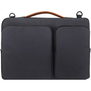 Mobigear Traveler Nylon Laptop Schoudertas Laptoptas - Zwart