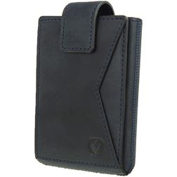 Valenta Card Case Pocket Premium Leren Pasjeshouder - 10 Pasjes - Blauw