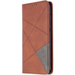 Mobigear Rhombus Slim Huawei P40 Lite E Hoesje Bookcase - Bruin