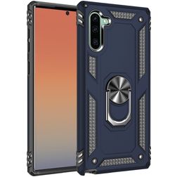 Mobigear Armor Ring Samsung Galaxy Note 10 Hoesje Hardcase Backcover Shockproof met Ringhouder - Blauw