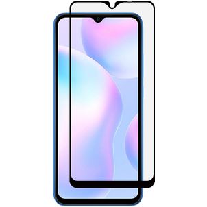 Mobigear Premium Xiaomi Redmi 9A Glazen Screenprotector - Case Friendly - Zwart