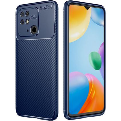 Mobigear Racing Xiaomi Redmi 10C Hoesje Flexibel TPU Backcover - Blauw
