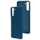 Mobiparts Samsung Galaxy S21 Plus Siliconen Hoesje Backcover - Blueberry Blue