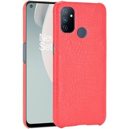 Mobigear Croco OnePlus Nord N100 Hoesje Hardcase Backcover - Rood