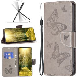 Mobigear Butterfly Nokia G21 Hoesje Bookcase Portemonnee - Grijs