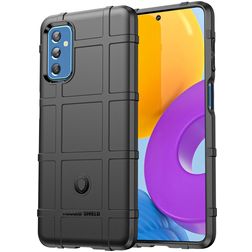 Mobigear Rugged Shield Samsung Galaxy M52 Hoesje Flexibel TPU Backcover Shockproof - Zwart