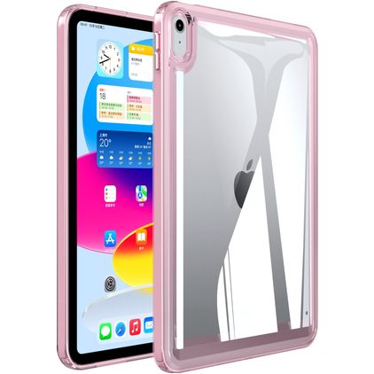 Mobigear Crystal iPad 10 (2022) Hardcase Backcover - Transparant / Roze