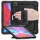 Mobigear SureGrip Xtreme iPad Air 13 Inch (2025) Hoes Hard Kunststof,Siliconen Backcover + Stylus Houder + Schouderband + Standaard - Zwart