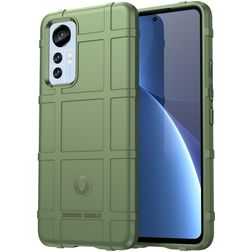 Mobigear Rugged Shield Xiaomi 12 Lite Hoesje Flexibel TPU Backcover Shockproof - Groen