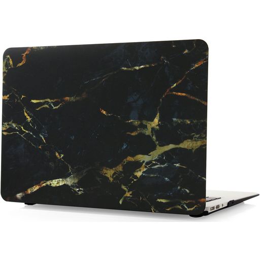 Mobigear Marble MacBook Pro 15 Inch (2016-2019) Hoes Hardshell Laptopcover MacBook Case - Zwart / Bruin - Model A1707 / A1990