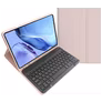Mobigear Keys iPad 11 (2025) Hoes QWERTY Bluetooth Toetsenbord Bookcase + Stylus Houder - Roze