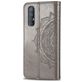 Mobigear Mandala OPPO Reno 3 Pro Hoesje Bookcase Portemonnee - Grijs