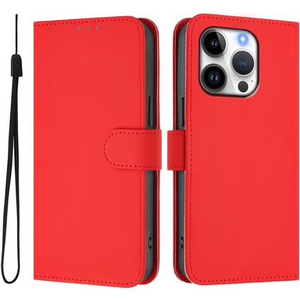 Mobigear Urban Wallet iPhone 16 Pro Hoesje Bookcase Portemonnee - Rood