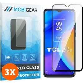 Mobigear Premium TCL 20 SE Glazen Screenprotector - Case Friendly - Zwart (3-Pack)