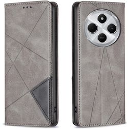 Mobigear Rhombus Slim Xiaomi Redmi 14C Hoesje Bookcase - Grijs