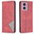Mobigear Rhombus Slim Motorola Moto E14 Hoesje Bookcase - Rood