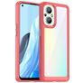 Mobigear Crystal OPPO Reno 7 Lite Hoesje Hardcase Backcover - Transparant / Rood