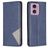 Mobigear Rhombus Slim Motorola Moto G24 Hoesje Bookcase - Blauw Mobigear Rhombus Slim Motorola Moto G24 Hoesje Bookcase - Blauw