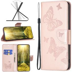 Mobigear Butterfly Nokia G11 Hoesje Bookcase Portemonnee - Roségoud