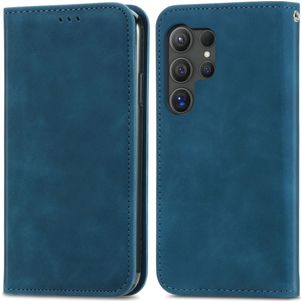 Mobigear Retro Slim Samsung Galaxy S25 Ultra Hoesje Bookcase Portemonnee - Blauw