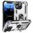 Mobigear Armor Ring iPhone 16 Pro Hoesje Hardcase Backcover Shockproof met Ringhouder - Zilver