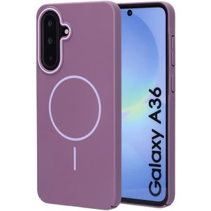 Mobiparts Slim Line Samsung Galaxy A36 MagSafe Hoesje Hardcase Backcover - Imperial Purple