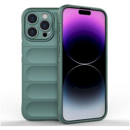 Mobigear Bumpy iPhone 15 Pro Max Hoesje Flexibel TPU Backcover - Groen
