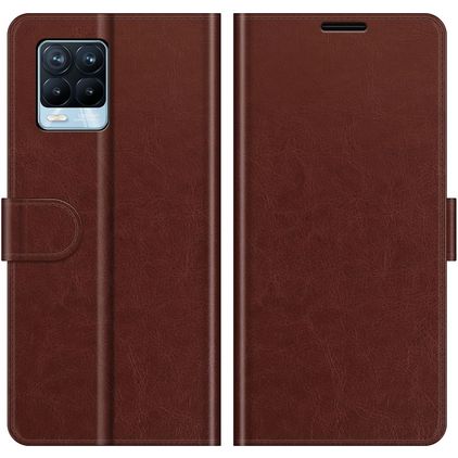 Mobigear Wallet Realme 8 Pro Hoesje Bookcase Portemonnee - Bruin