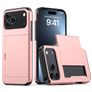 Mobigear Card iPhone 18 Pro Max Hoesje Hardcase Backcover Shockproof met Pasjeshouder - Roze