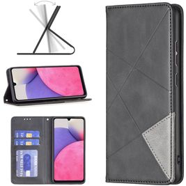 Mobigear Rhombus Slim Samsung Galaxy A33 Hoesje Bookcase - Zwart