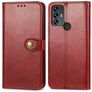 Mobigear Snap Button TCL 30 SE Hoesje Bookcase Portemonnee - Rood